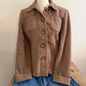 Harve Benard Brown Wool Jacket Vintage 90s